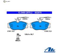 Brake pads 13.0460-2978.2 ATE for PEUGEOT FIAT CITROËN
