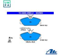Brake pads 13.0460-2983.2 ATE for RENAULT 25 ESPACE Mk II LAGUNA I SAFRANE