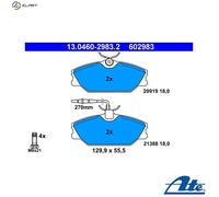 Brake pads 13.0460-2983.2 ATE for RENAULT 25 ESPACE Mk II LAGUNA I SAFRANE