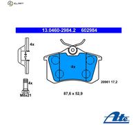 BRAKE PAD SET DISC BRAKE 13.0460-2984.2 FOR VW GOLF/III/Mk/Cabriolet/IV JETTA