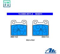 ATE Brake Pads 13.0460-3011.2 Disc Brake for Alfa Romeo GTV Spider Alfetta GT Giulietta