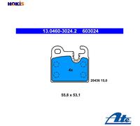 Fits ATE 13.0460-3024.2 Brake Pad Set, disc brake OE REPLACEMENT