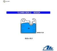 Fits ATE 13.0460-3024.2 Brake Pad Set, disc brake OE REPLACEMENT