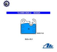 Fits ATE 13.0460-3024.2 Brake Pad Set, disc brake OE REPLACEMENT