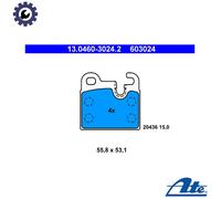 Fits ATE 13.0460-3024.2 Brake Pad Set, disc brake OE REPLACEMENT