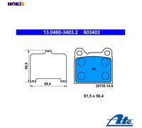 ATE Disc Brake Pad Set 13.0460-3403.2 for Volvo 850 (Rear)