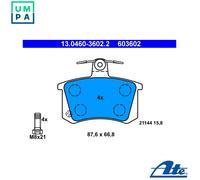 BRAKE PAD SET DISC BRAKE 13.0460-3602.2 FOR AUDI ABT/AAD/ABK/AAE/ACE 2.0L 4cyl