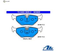 Brake pads 13.0460-3605.2 ATE for BMW SAAB ROVER MG