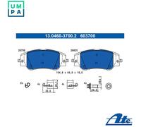 ATE 13.0460-3700.2 Brake pad set