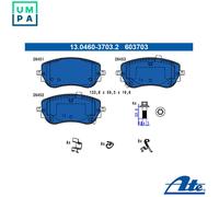 ATE Disc Brake Pad Set 13.0460-3703.2 - for Abarth 500E & Fiat Tipo 1.3 (2015-2020)