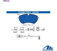 BRAKE PAD SET DISC BRAKE 13.0460-3705.2 FOR VW CALIFORNIA/T7/Camper MULTIVAN