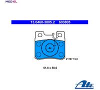 ATE Brake Pad Set 13.0460-3805.2 – Disc Brake OE Replacement for Mercedes-Benz