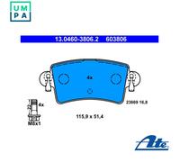 ATE 13.0460-3806.2 Brake pad set
