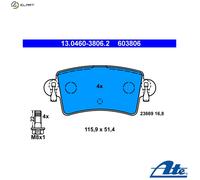 ATE 13.0460-3806.2 Brake pad set