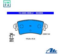 Brake pads 13.0460-3806.2 ATE for RENAULT OPEL NISSAN