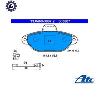 BRAKE PAD SET DISC BRAKE 13.0460-3807.2 FOR FIAT PANDA/Hatchback/Van/CLASSIC