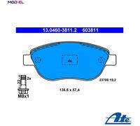 BRAKE PAD SET DISC BRAKE 13.0460-3811.2 FOR PEUGEOT PARTNER/ORIGIN/Box/MPV/Van