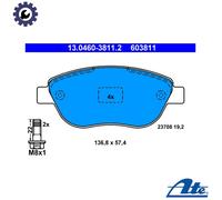 BRAKE PAD SET DISC BRAKE 13.0460-3811.2 FOR PEUGEOT PARTNER/ORIGIN/Box/MPV/Van