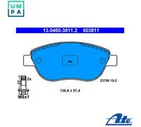 ATE 13.0460-3811.2 Brake pad set