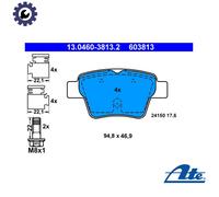 ATE 13.0460-3813.2 Brake pad set