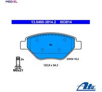 ATE Brake Pad Set 13.0460-3814.2 for Renault Megane II 1.4L K4J732/730