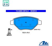 ATE Brake Pad Set 13.0460-3814.2 for Renault Megane II 1.4L K4J732/730