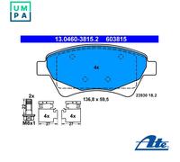 Brake Pad Set, disc brake ATE 13.0460-3815.2 for SCENIC II (JM0/1_) 1.6 2003-