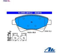 ATE Brake Pad Set (Disc) 13.0460-3815.2 for Renault Scenic II (JM0/1_) 1.6 2003-