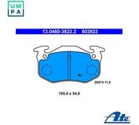 ATE Brake Pad Set 13.0460-3823.2 - Disc Brake OE Replacement for Citroën, Peugeot