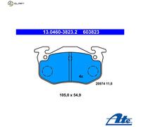 ATE Brake Pad Set 13.0460-3823.2 - Disc Brake OE Replacement for Citroën, Peugeot
