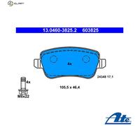 BRAKE PAD SET DISC BRAKE 13.0460-3825.2 FOR FIAT 939 A4.000 1.8L 4cyl CROMA 2.4L