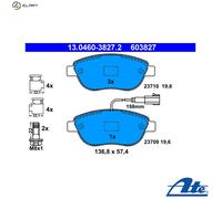 Brake pads 13.0460-3827.2 ATE for FIAT ABARTH OPEL LANCIA