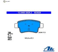 ATE Brake Pad Set 13.0460-3828.2 - Disc Brake for Fiat Abarth Grande Punto 1.4
