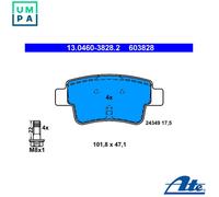 ATE Brake Pad Set 13.0460-3828.2 - Disc Brake for Fiat Abarth Grande Punto 1.4