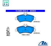 ATE Brake Pads 13.0460-3832.2 for VW CRAFTER 30-35 Bus / 30-50 Van