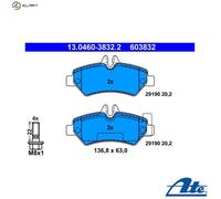 ATE Brake Pads 13.0460-3832.2 for VW CRAFTER 30-35 Bus / 30-50 Van