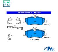 Brake pads 13.0460-3837.2 ATE for MERCEDES-BENZ SPRINTER 3,5-t Bus