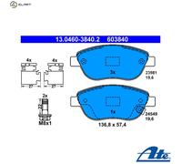 ATE Disc Brake Pad Set 13.0460-3840.2 / T1704 for Vauxhall Opel Fiat Corsa Mk III