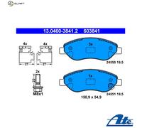 ATE Brake pad set 13.0460-3841.2 with acoustic wear warning with brake caliper screws with accessories VAUXHALL: Corsa Mk3, OPEL: Corsa D Hatchback