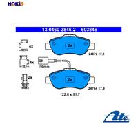 BRAKE PAD SET DISC BRAKE 13.0460-3846.2 FOR FIAT 500 PANDA/Hatchback/Van FORD