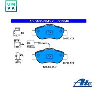 ATE 13.0460-3846.2 Brake pad set