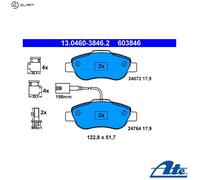 Brake pads 13.0460-3846.2 ATE for FIAT FORD