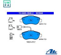 Brake pads 13.0460-3846.2 ATE for FIAT FORD