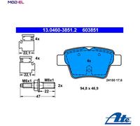 ATE 13.0460-3851.2 Brake pad set