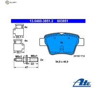 ATE 13.0460-3851.2 Brake pad set