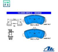 ATE Brake Pads 13.0460-3852.2 - Front for Mercedes-Benz GLK-Class (X204)