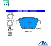 ATE 13.0460-3858.2 Brake pad set