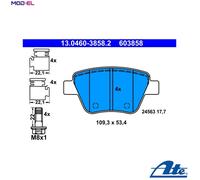 BRAKE PAD SET DISC BRAKE 13.0460-3858.2 FOR SKODA OCTAVIA/II/Combi LAURA YETI