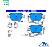 ATE 13.0460-3861.2 Brake pad set