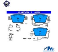ATE 13.0460-3861.2 Brake pad set